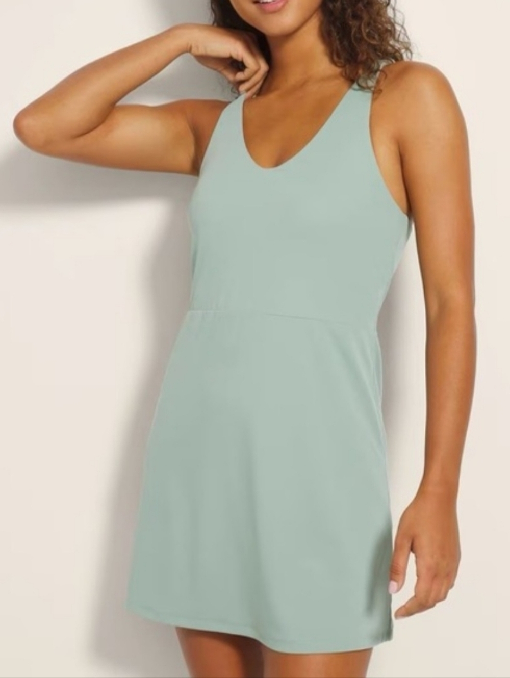 Soma Chinois Green (Light Sage) NWT Dress L All-in-One! - Picture 3 of 11